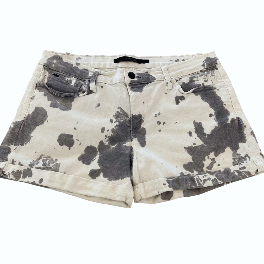JOE'S Jeans Womens Denim Gray White Splash Print Cuffed Shorts